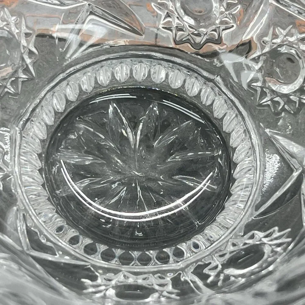 NIB Vintage AnnaHutte 24% Lead Crystal Bowl - Scalloped/Sawtooth Germany- 4